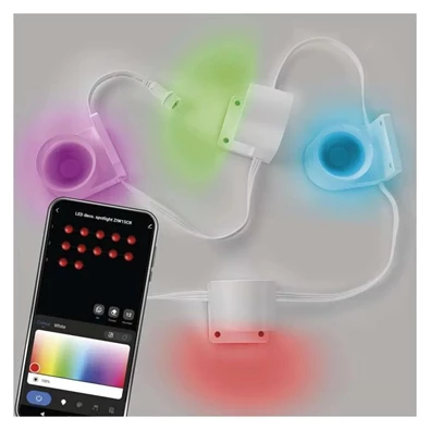 Emos GoSmart 85 cm-es lánc, 4 rész, 7 W, RGBIC+CCT, dimmelhető, WiFi LED reflektor Emos GoSmart 85 cm-es lánc, 4 rész, 7 W, RGBIC+CCT, dimmelhető, WiFi LED reflektor