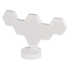 Emos GoSmart Hexagon fehér, 6 részből álló, RGBIC dimmelhető, WiFi LED asztali lámpa Emos GoSmart Hexagon fehér, 6 részből álló, RGBIC dimmelhető, WiFi LED asztali lámpa