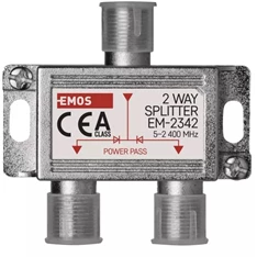 Emos J0102 EM2342 2 utas antenna elosztó Emos J0102 EM2342 2 utas antenna elosztó