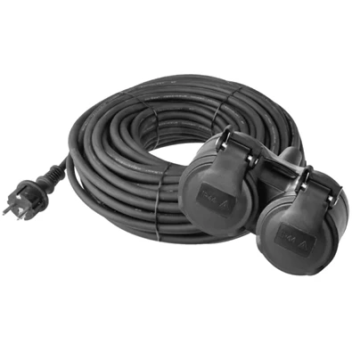 Emos P0701 2 aljzat 10 méter 3x1,5mm2 gumikábeles IP44 kültéri hosszabbító Emos P0701 2 aljzat 10 méter 3x1,5mm2 gumikábeles IP44 kültéri hosszabbító
