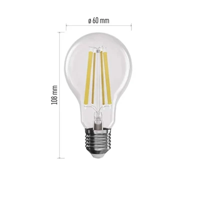 Emos ZF5264D E27/11W (100W)/1521 lm/természetes fehér Filament A60 LED izzó Emos ZF5264D E27/11W (100W)/1521 lm/természetes fehér Filament A60 LED izzó