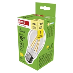Emos ZF5D52 E27/7,8 W (75 W)/1060 lm/meleg fehér filament A60 LED izzó Emos ZF5D52 E27/7,8 W (75 W)/1060 lm/meleg fehér filament A60 LED izzó