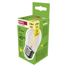 Emos ZF6D22 E27/3,4 W (40 W)/470 lm/meleg fehér filament mini globe LED izzó Emos ZF6D22 E27/3,4 W (40 W)/470 lm/meleg fehér filament mini globe LED izzó