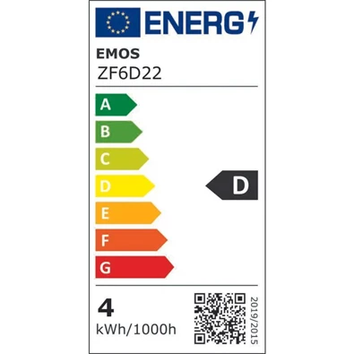 Emos ZF6D22 E27/3,4 W (40 W)/470 lm/meleg fehér filament mini globe LED izzó Emos ZF6D22 E27/3,4 W (40 W)/470 lm/meleg fehér filament mini globe LED izzó