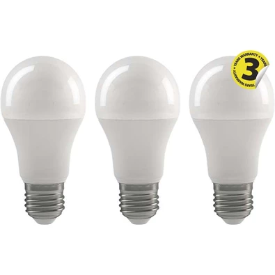 Emos ZQ5140.3 CLASSIC A60 9W E27 806 lumen meleg fehér LED izzó 3db/csomag Emos ZQ5140.3 CLASSIC A60 9W E27 806 lumen meleg fehér LED izzó 3db/csomag