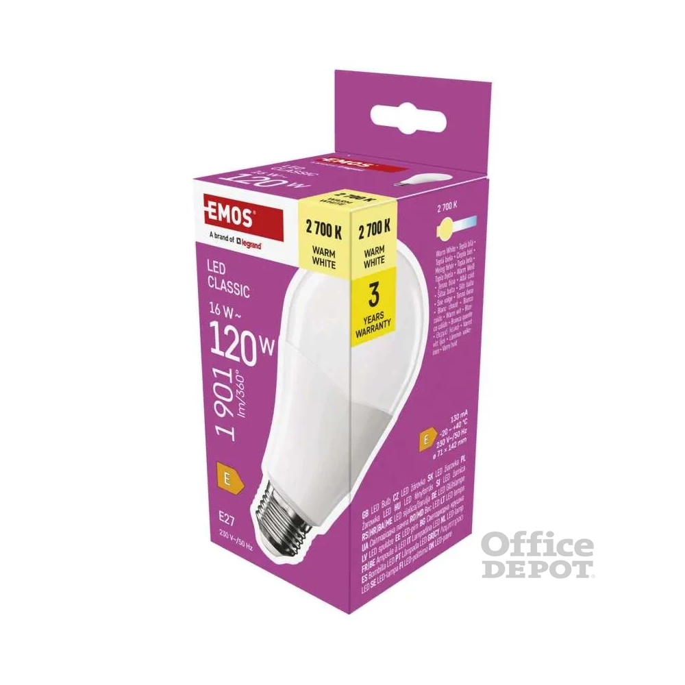 Emos ZQ5E71 classic A70 16W 1901lumen E27 LED izzó