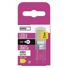 Emos ZQ9536 2,5W (32W)/350 lm/természetes fehér Classic JC /G9 LED izzó Emos ZQ9536 2,5W (32W)/350 lm/természetes fehér Classic JC /G9 LED izzó