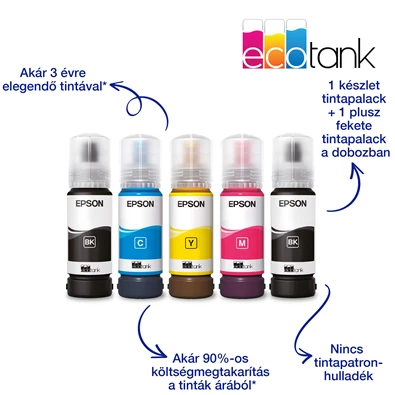 Epson EcoTank L1270 színes nyomtató WiFi, 8100/6500 oldal tintával