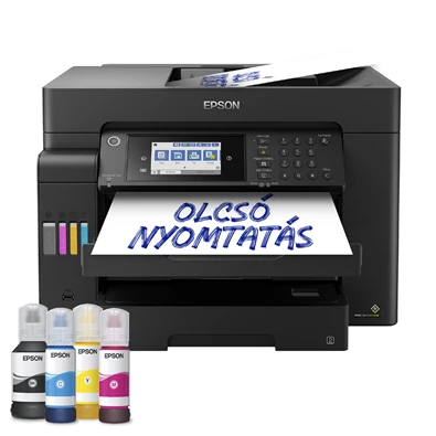 Epson EcoTank L15150 A3 színes nyomtató MFP, Duplex, WiFi/USB/LAN, 4500/2800 oldal tinta a dobozban