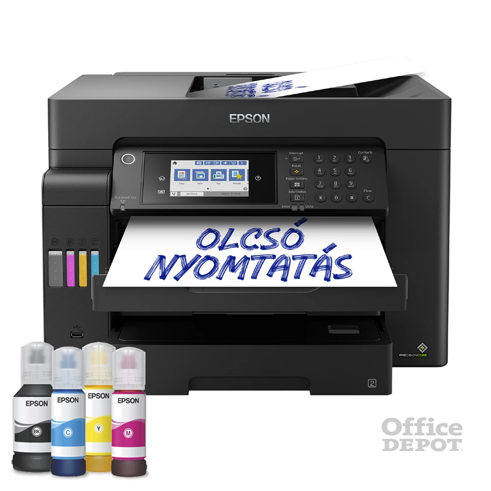 Epson EcoTank L15150 A3 színes nyomtató MFP, Duplex, WiFi/USB/LAN, 4500/2800 oldal tinta a dobozban