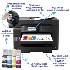 Epson EcoTank L15150 A3 színes nyomtató MFP, Duplex, WiFi/USB/LAN, 4500/2800 oldal tinta a dobozban