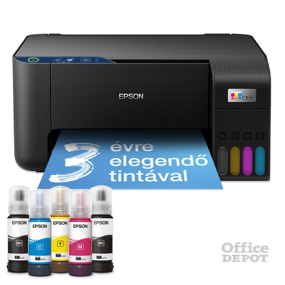 Epson EcoTank L3231 színes nyomtató MFP, USB, 8100/6500 oldal tinta a dobozban
