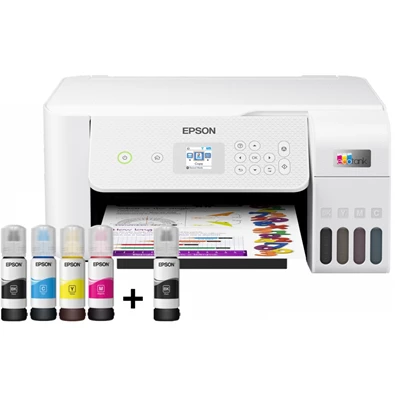 Epson EcoTank L3266 színes tintasugaras fehér multifunkciós nyomtató Epson EcoTank L3266 színes tintasugaras fehér multifunkciós nyomtató
