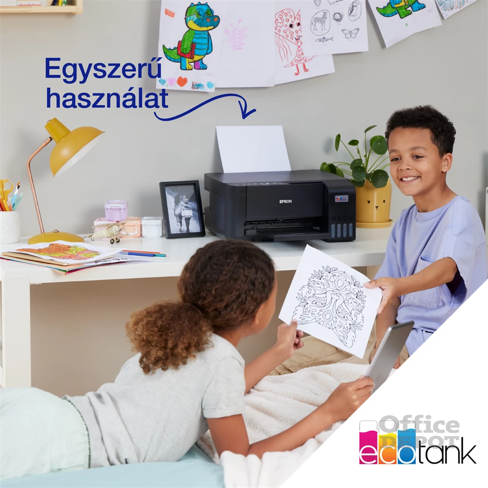 Epson EcoTank L3271 színes nyomtató MFP, WiFi/USB, 8100/6500 oldal tinta a dobozban