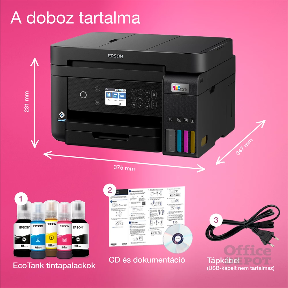 Epson EcoTank L6270 színes tintasugaras fekete multifunkciós nyomtató