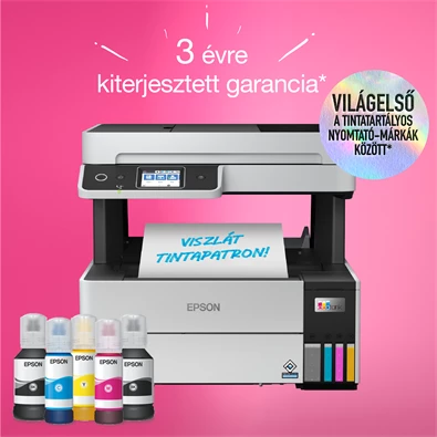 Epson EcoTank L6490 színes nyomtató MFP, Duplex, WiFi/USB/LAN, 13 000/5200 oldal tinta a dobozban