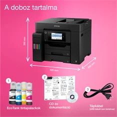 Epson EcoTank L6570 színes nyomtató MFP, Duplex, WiFi/USB/LAN, 8100/6500 oldal tinta a dobozban