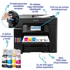 Epson EcoTank L6570 színes nyomtató MFP, Duplex, WiFi/USB/LAN, 8100/6500 oldal tinta a dobozban