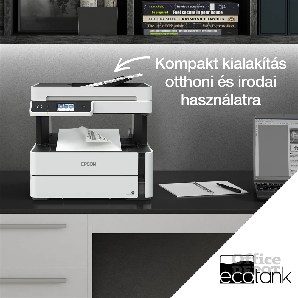 Epson EcoTank M3170 mono nyomató MFP, Duplex, WiFi, 11 000 oldal tinta a dobozban