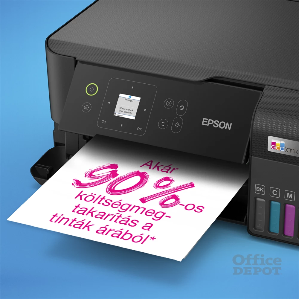 Epson EcoTank L3560 színes nyomtató MFP, WiFi/USB, 6600/5900 oldal tinta a dobozban