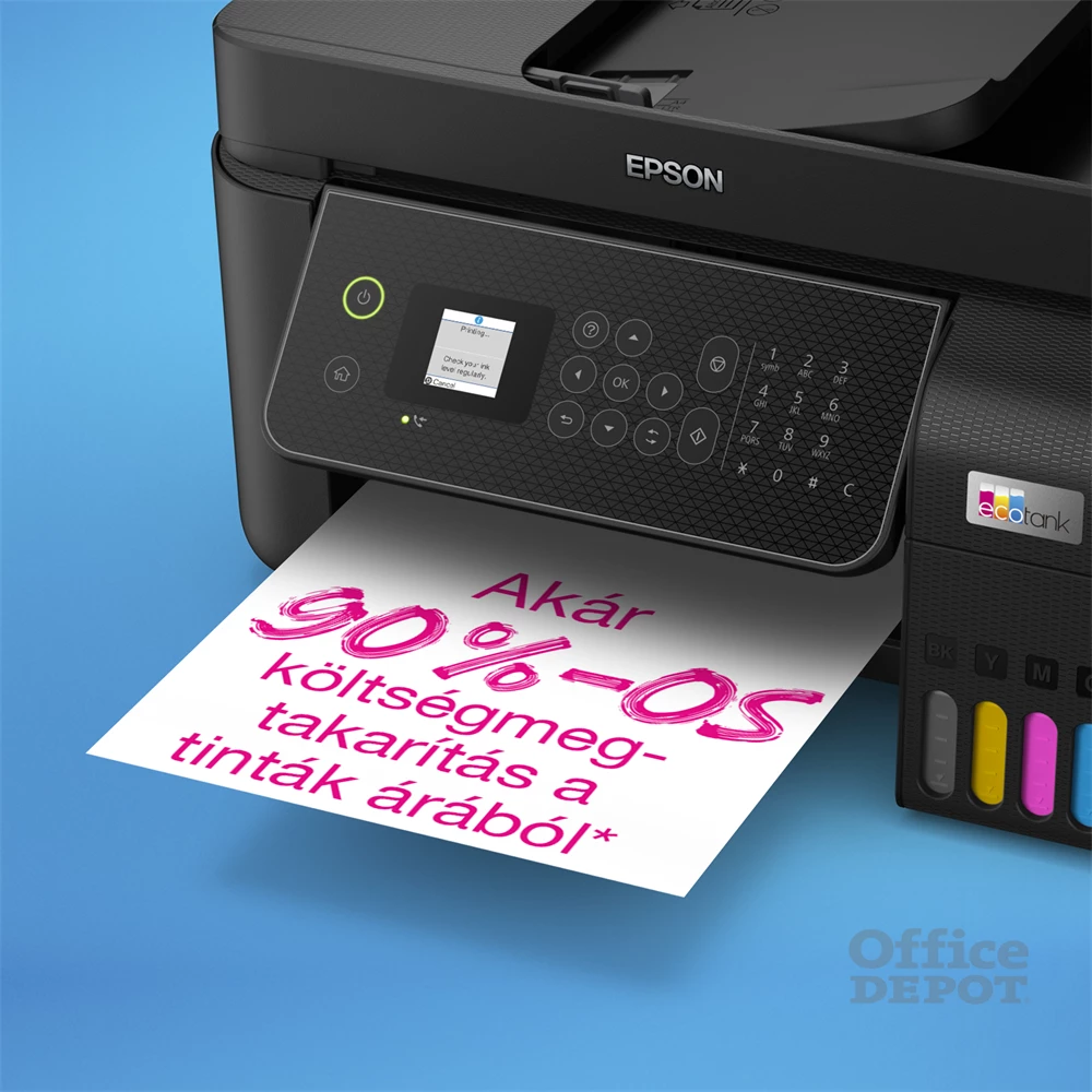 Epson EcoTank L5310 színes nyomtató MFP, WiFi/LAN, 8100/6500 oldal tinta a dobozban