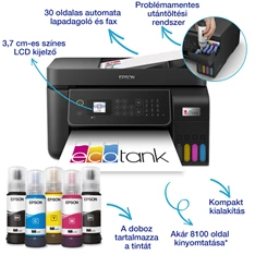 Epson Ecotank L5310 A4 MFP ADF Ethernet/WIFI színes multifunkciós tintasugaras nyomtató Epson Ecotank L5310 A4 MFP ADF Ethernet/WIFI színes multifunkciós tintasugaras nyomtató