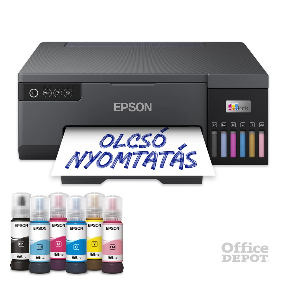 Epson EcoTank L8050 fotónyomtató WiFi/USB, 1500 fotóra elegendő tinta a dobozban