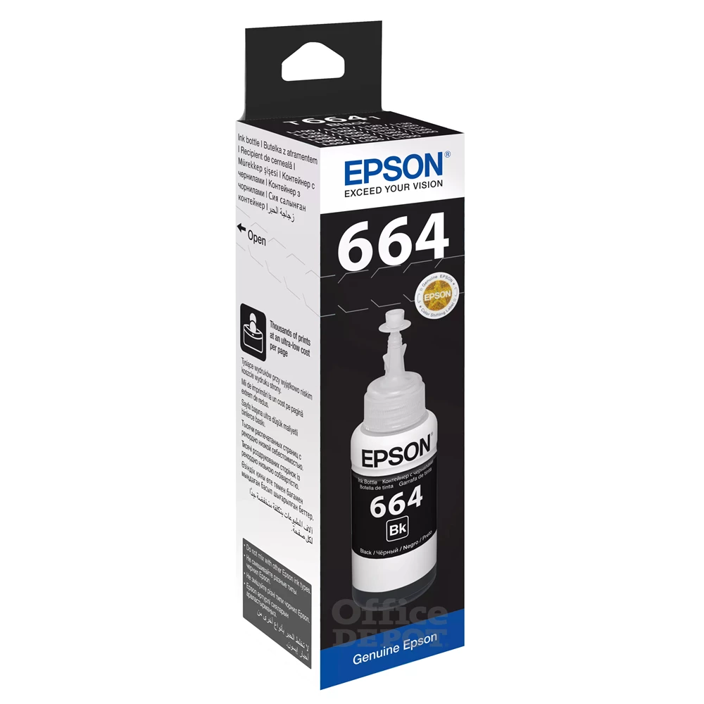 Epson C13T66414A T6641 70ml EcoTank kompatibilis fekete tintapalack