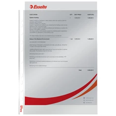 Esselte A4 55mikron 100db víztiszta lefűzhető genotherm Esselte A4 55mikron 100db víztiszta lefűzhető genotherm