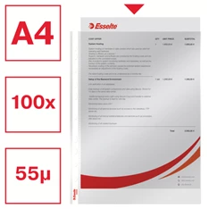 Esselte A4 55mikron 100db víztiszta lefűzhető genotherm Esselte A4 55mikron 100db víztiszta lefűzhető genotherm