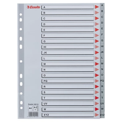 Esselte A4 A-Z-ig műanyag regiszter Esselte A4 A-Z-ig műanyag regiszter