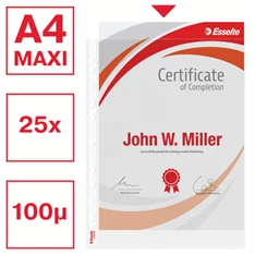 Esselte A4 Maxi 100 mikron 25db lefűzhető genotherm Esselte A4 Maxi 100 mikron 25db lefűzhető genotherm