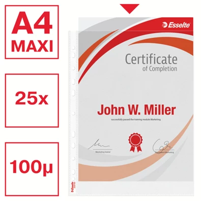 Esselte A4 Maxi 100 mikron 25db lefűzhető genotherm Esselte A4 Maxi 100 mikron 25db lefűzhető genotherm