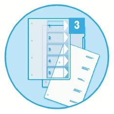 Esselte A4 extra széles 1-10 nyomtatható regiszter Esselte A4 extra széles 1-10 nyomtatható regiszter