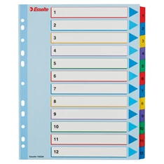 Esselte A4 extra széles 1-12 újraírható regiszter Esselte A4 extra széles 1-12 újraírható regiszter