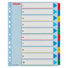 Esselte A4 extra széles újraírható 1-10 regiszter Esselte A4 extra széles újraírható 1-10 regiszter