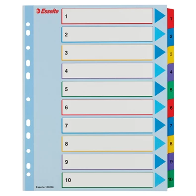 Esselte A4 extra széles újraírható 1-10 regiszter Esselte A4 extra széles újraírható 1-10 regiszter