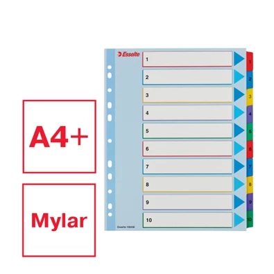 Esselte A4 extra széles újraírható 1-10 regiszter Esselte A4 extra széles újraírható 1-10 regiszter