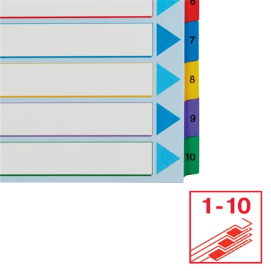 Esselte A4 extra széles újraírható 1-10 regiszter Esselte A4 extra széles újraírható 1-10 regiszter