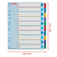 Esselte A4 extra széles újraírható 1-10 regiszter Esselte A4 extra széles újraírható 1-10 regiszter