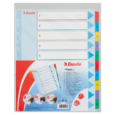 Esselte A4 extra széles újraírható 1-10 regiszter Esselte A4 extra széles újraírható 1-10 regiszter