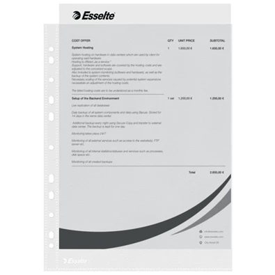 Esselte A4 narancsos 35mikron 100db lefűzhető genotherm Esselte A4 narancsos 35mikron 100db lefűzhető genotherm