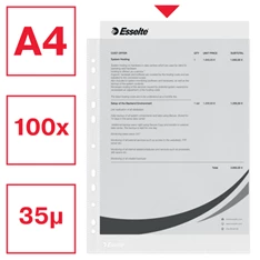 Esselte A4 narancsos 35mikron 100db lefűzhető genotherm Esselte A4 narancsos 35mikron 100db lefűzhető genotherm