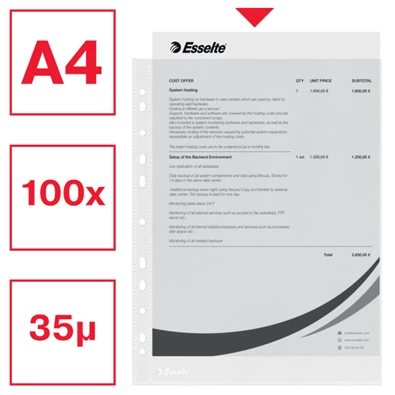 Esselte A4 narancsos 35mikron 100db lefűzhető genotherm Esselte A4 narancsos 35mikron 100db lefűzhető genotherm