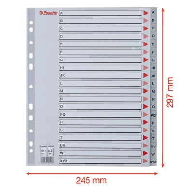 Esselte A-Z A4 Maxi műanyag regiszter Esselte A-Z A4 Maxi műanyag regiszter