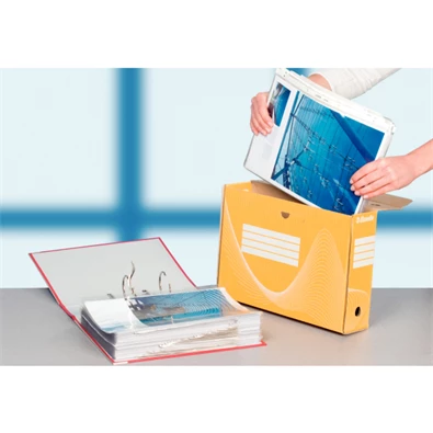 Esselte Boxycolor 10cm sárga archiváló doboz