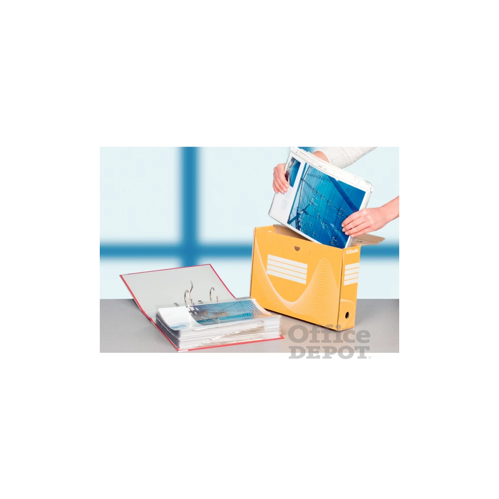 Esselte Boxycolor 10cm sárga archiváló doboz