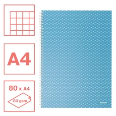 Esselte ColourBreeze A4 kockás kék spirálfüzet Esselte ColourBreeze A4 kockás kék spirálfüzet