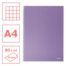 Esselte ColourBreeze A4 kockás levendula spirálfüzet Esselte ColourBreeze A4 kockás levendula spirálfüzet