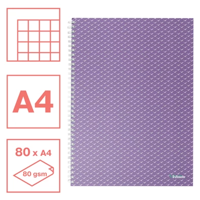 Esselte ColourBreeze A4 kockás levendula spirálfüzet Esselte ColourBreeze A4 kockás levendula spirálfüzet